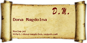 Dona Magdolna névjegykártya