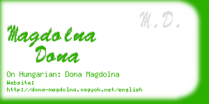 magdolna dona business card